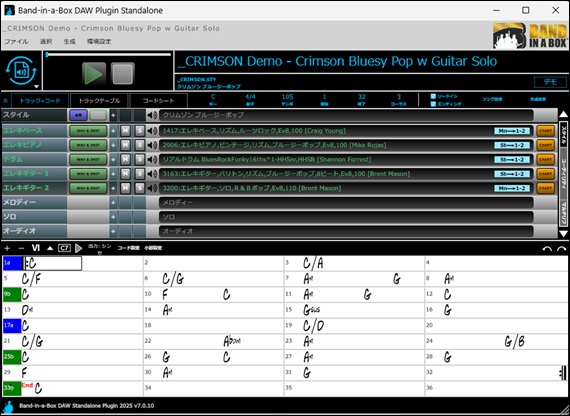 Band-in-a-Box DAW プラグイン